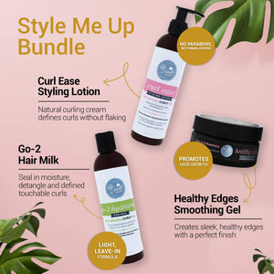 Style Me Up | Curl Defining Leave In Conditioner, Smoothing Gel and Styling Lotion for Curly Hair